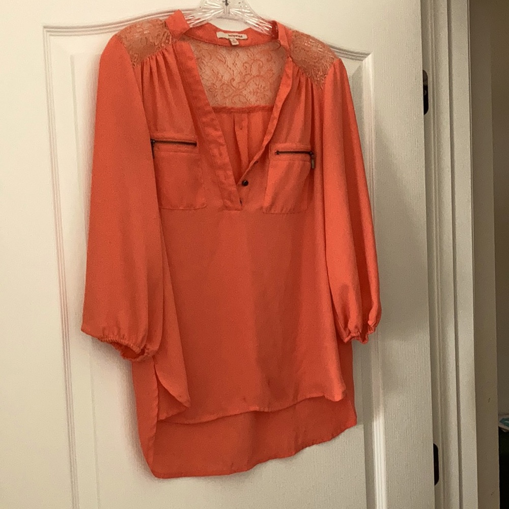 HollyWould Pullover Orange Top